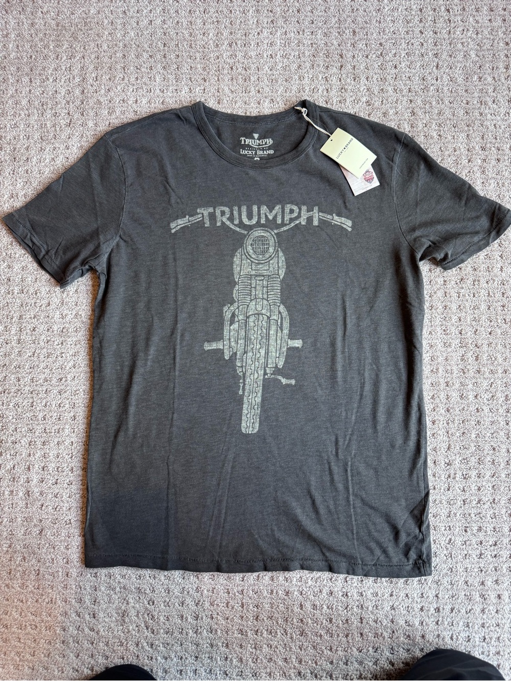Triumph Charcoal Short-Sleeve Motorcycle Graphic Tee